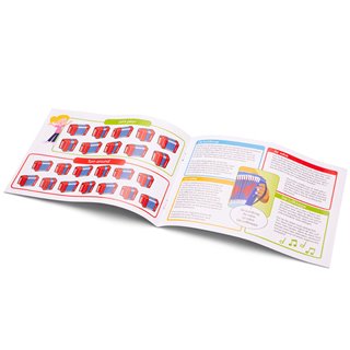 Accordion with music book - white